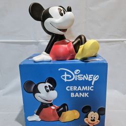 Disney "Mickey Mouse" Ceramic Bank! In Box!