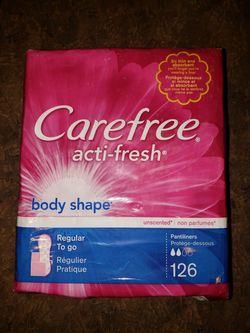 Carefree acti-fresh body shape pantiliners 126 unscented