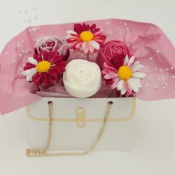 Wax Melt Flowers In Small Purse 6 Pieces/ Christmas Gifts 