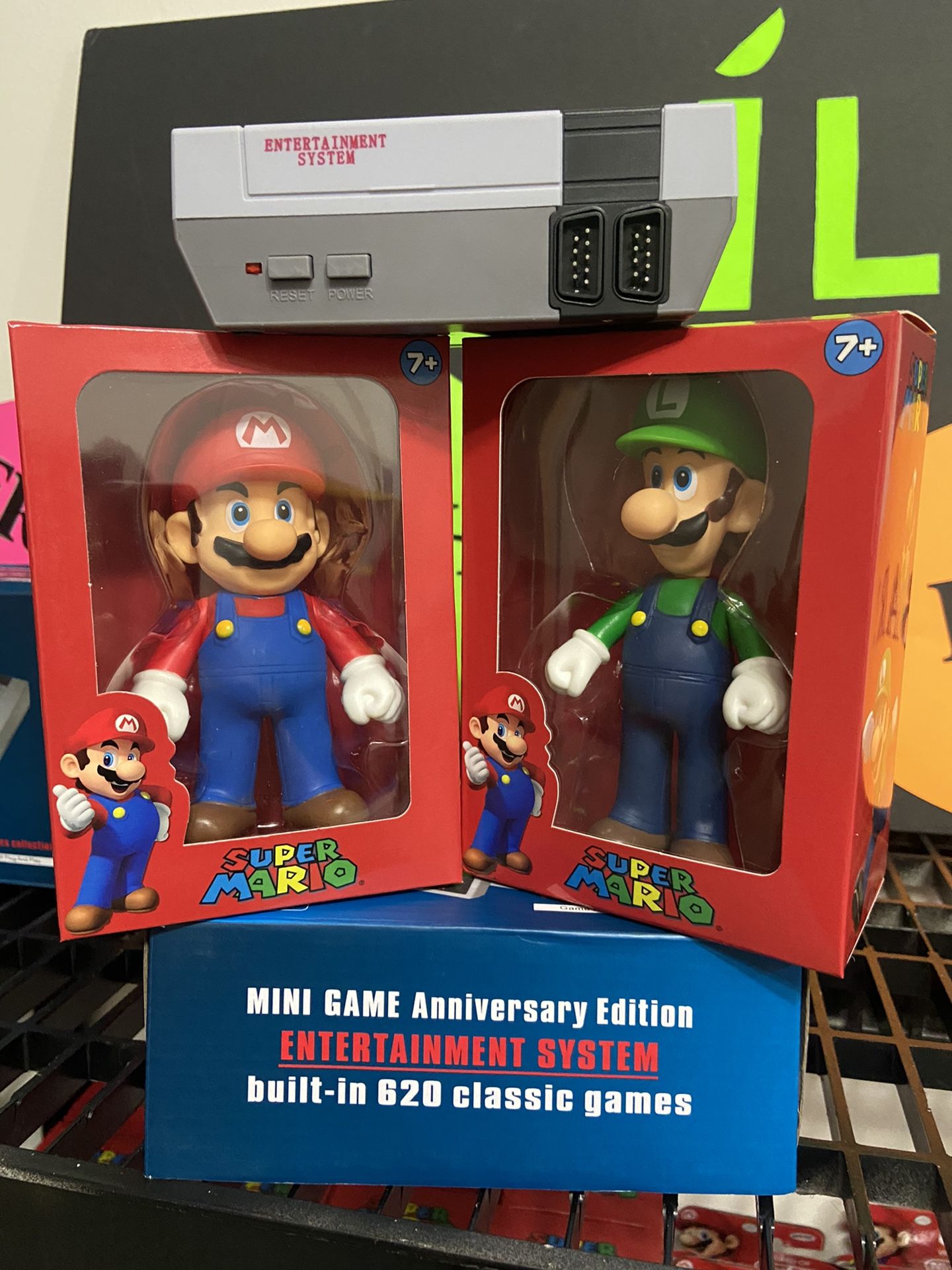 Mini Game Anniversary Edtion ENTERTAINMENT SYSTEM built in 620 Classic games Arcade Games 🕹 Mario and Luigi Figure Included SHIPPING AVAILABLE ✅🚚