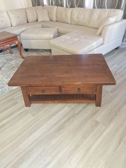 Coffee table with drawers