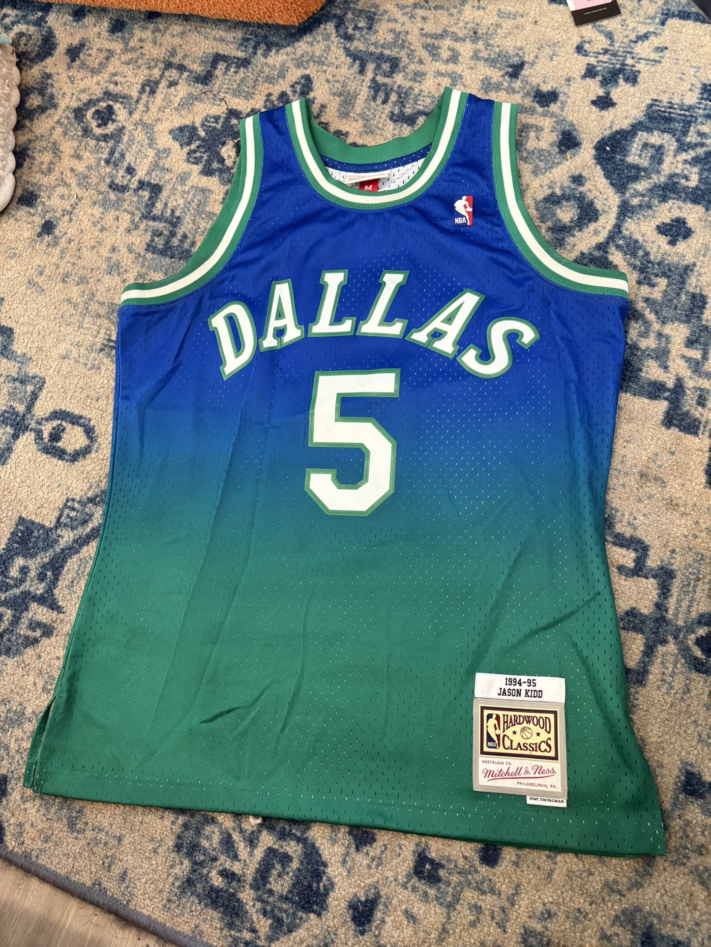 94 95 Mitchell Ness Hardwood Classic Dallas Mavericks Jason Kidd Jersey NWT Sz M