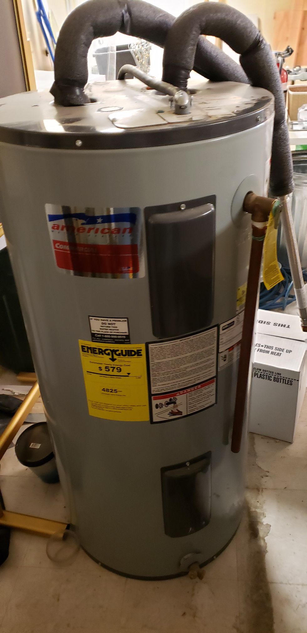 Commercial 50 gallon electric water heater
