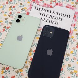 Apple IPhone 12 Mini 5g  Unlocked For All Carriers - $1 Down Today - NO CREDIT Needed