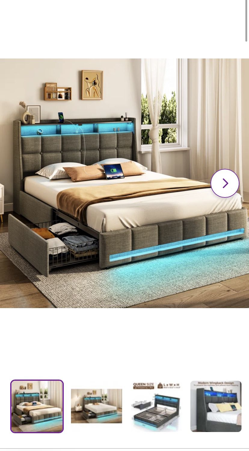 Queen Size LED Bedframe