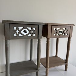 Gorgeous Wooden Vintage Night Stand Set Super Cute Totes Chic Vibes 15”x11”x26”