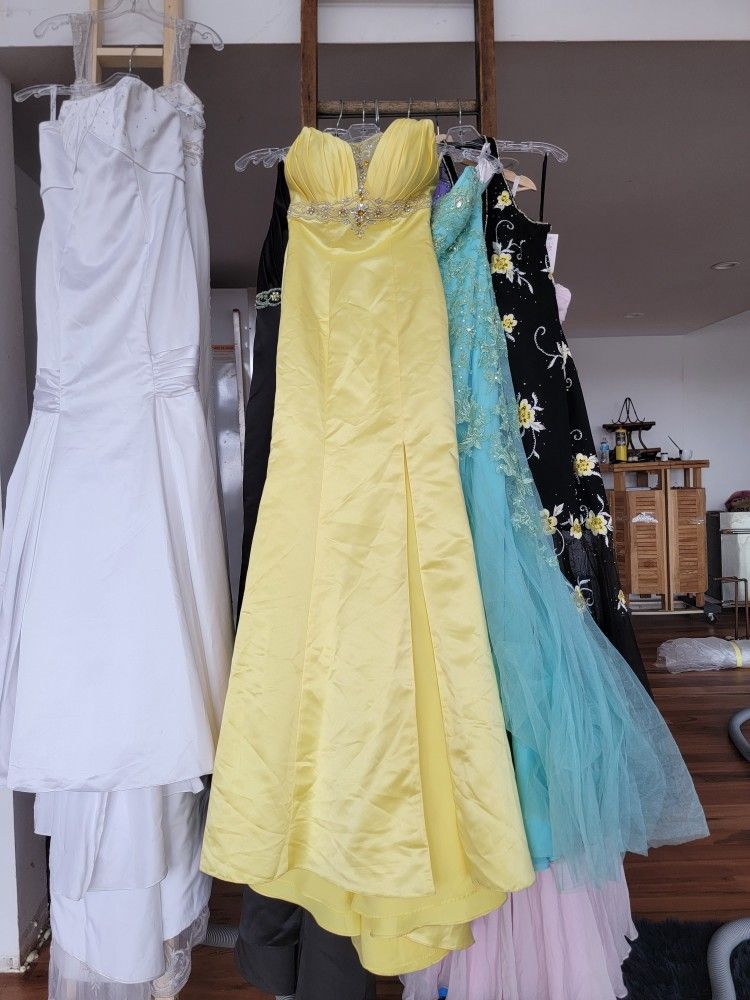 Ja Joli Mode Yellow Gown Dress Prom