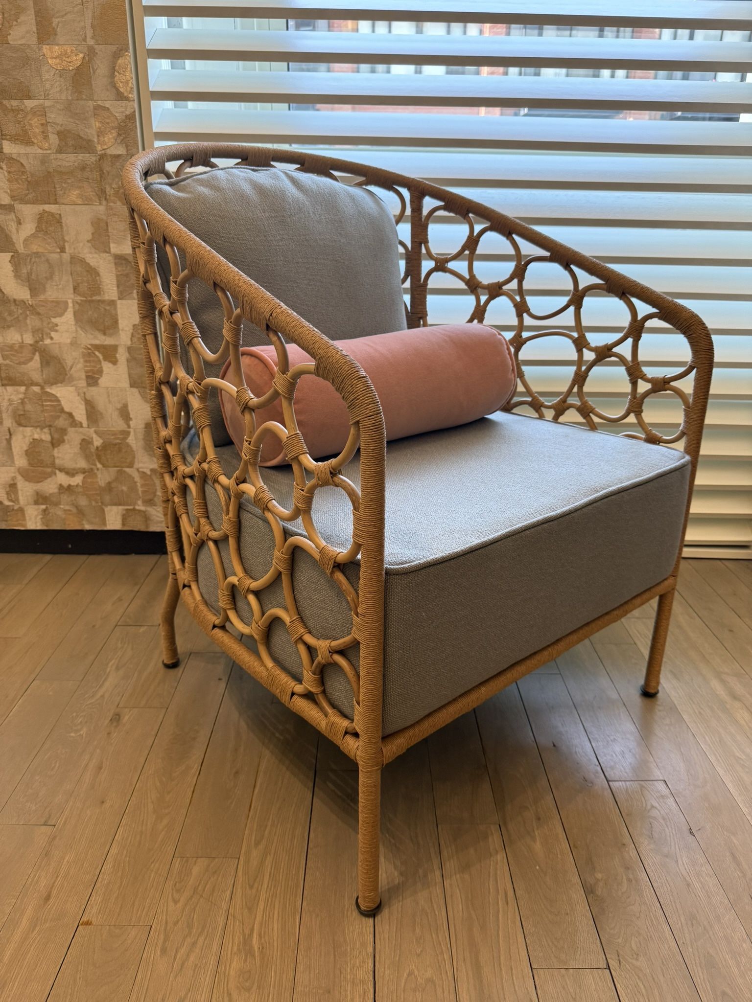 Kathy Kuo Coastal Rattan Barrel Chair