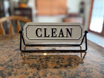 Parisloft Clean/Dirty Rotating Metal Tabletop Sign