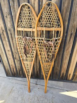 Pair Of VINTAGE SNOWSHOES MADE IN CANADA ...JUST IN TIME FOR SUMMER!