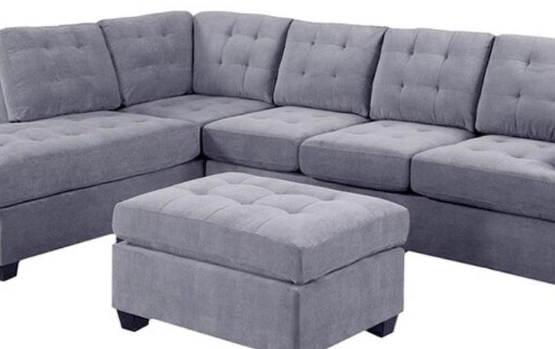 Used Reversible Sectional with Ottoman