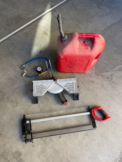 Random Tool Lot Saw Gas Can Gauge Shovels