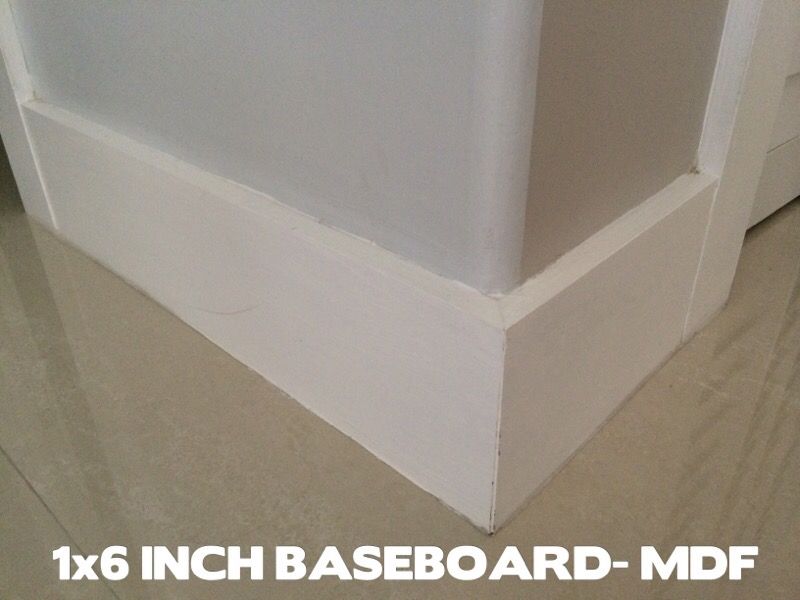 Primed in white, MDF ,1x6 Baseboards For Sale