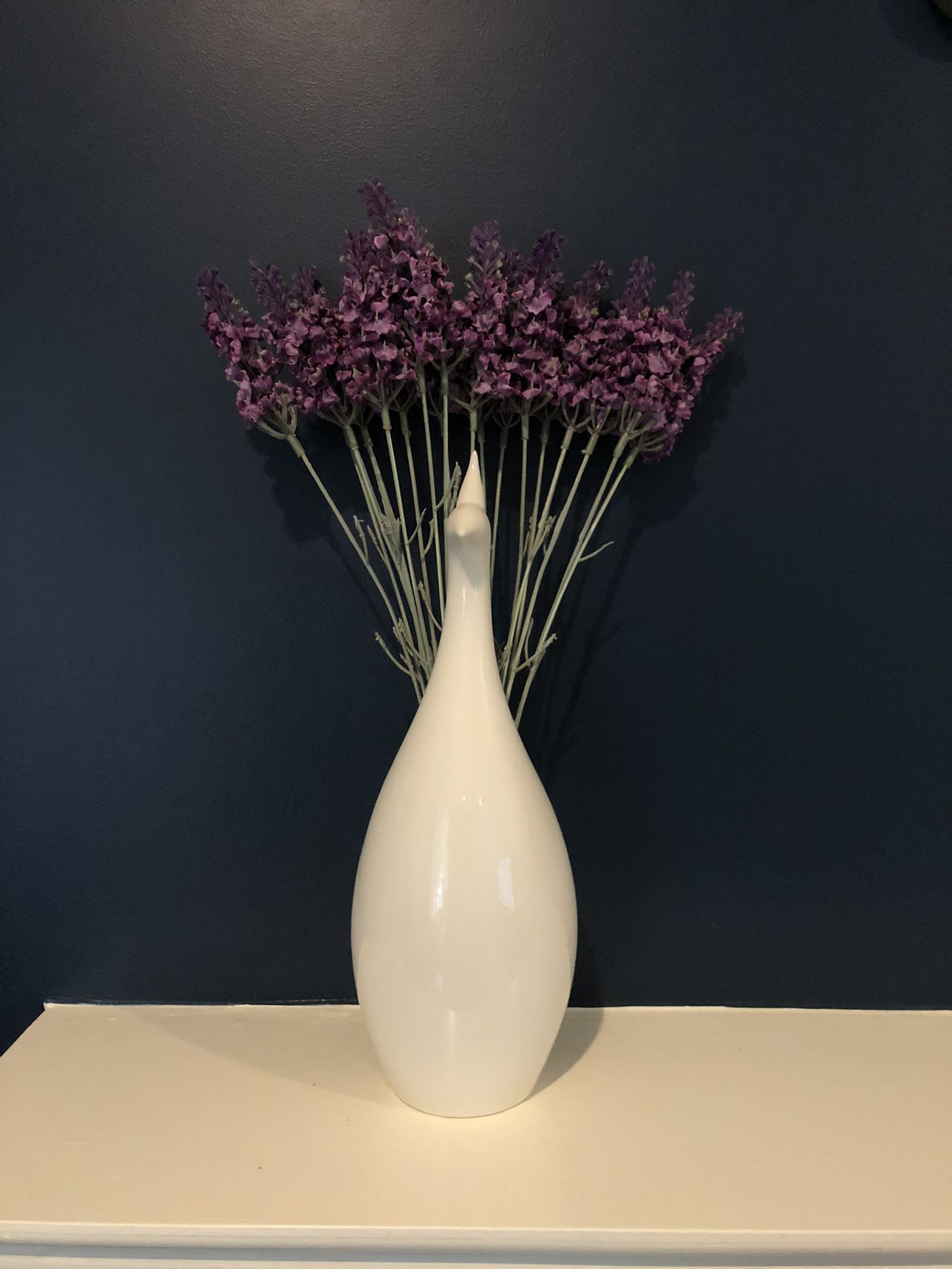 Touch of Modern Peacock vase with flowers