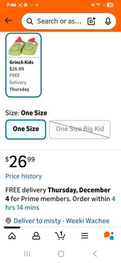 New Audlt Grinch Slippers Size 9 To 9and Half