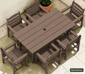 7-Piece Poly Wood Dining Set