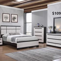 brand new queen bedroom set of 5 pc $1099 only 🔥🔥🔥