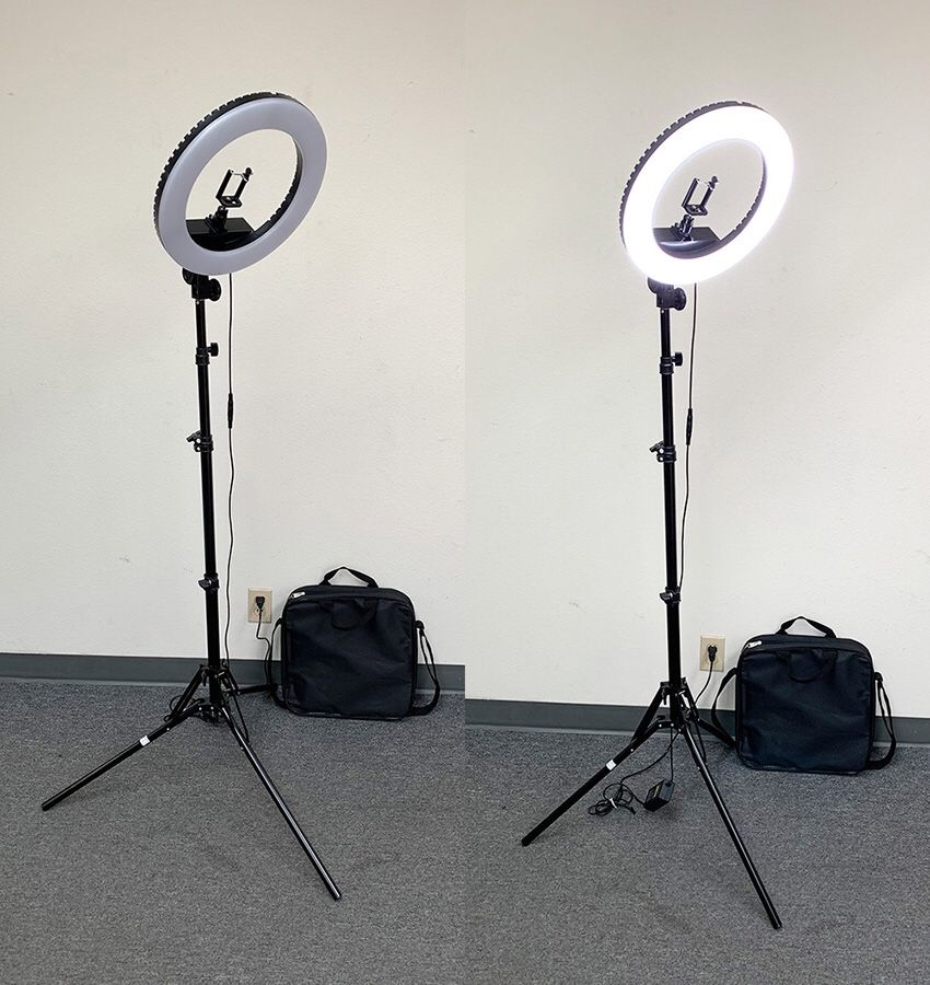 (NEW) $75 each LED 13” Ring Light Photo Stand Lighting 50W 5500K Dimmable Studio Video Camera