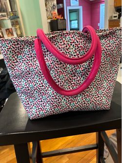 Pink confetti cooler bag