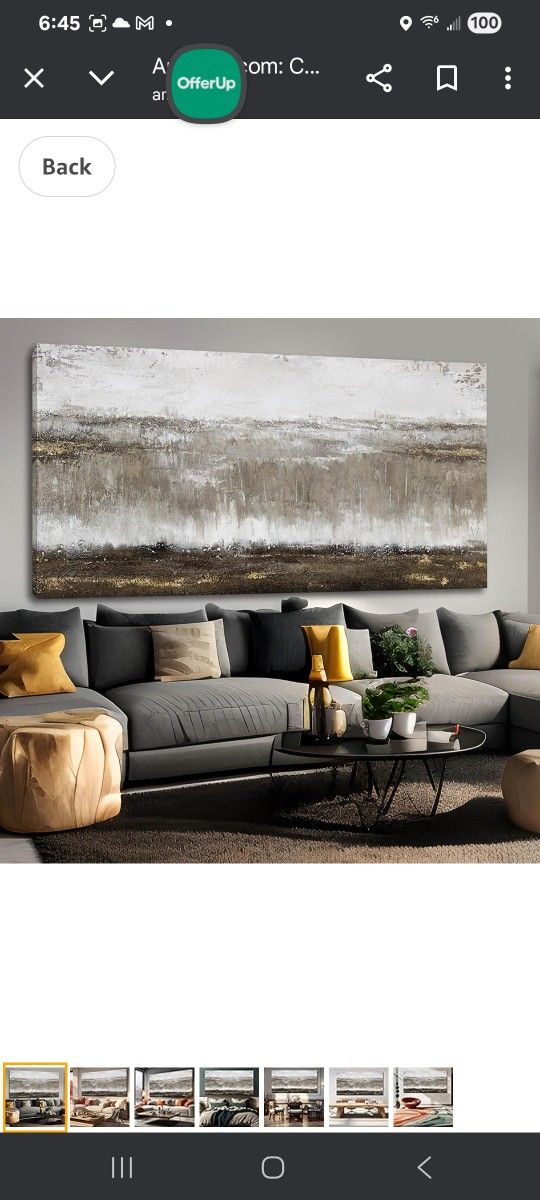 LARGE Canvas Wall Art - Abstract Wall Decor for Living Room - GREY 30X60