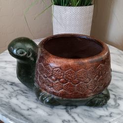 $12 Turtle Pottery Planter, With Drainage.  Plant NOT Included 