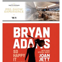 Bryan Adams In Seattle!  2 Tickets- Great Seats
