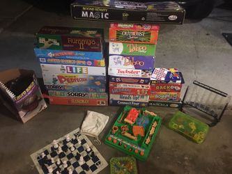 38-40 board games (a new magic set) Many new and never used!!! $5 each or make an offer for all!!