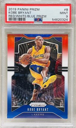 2019 PANINI PRIZM 8 KOBE BRYANT RED/WHITE/BLUE PRIZM - PSA 9