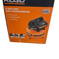 RIDGID 6 Gallon 150 PSI Air Compressor – NEW Open Box
