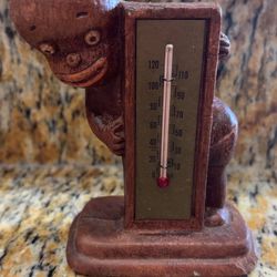 "Diaper Dan"  Vintage 1949 Americana Wood Thermomete