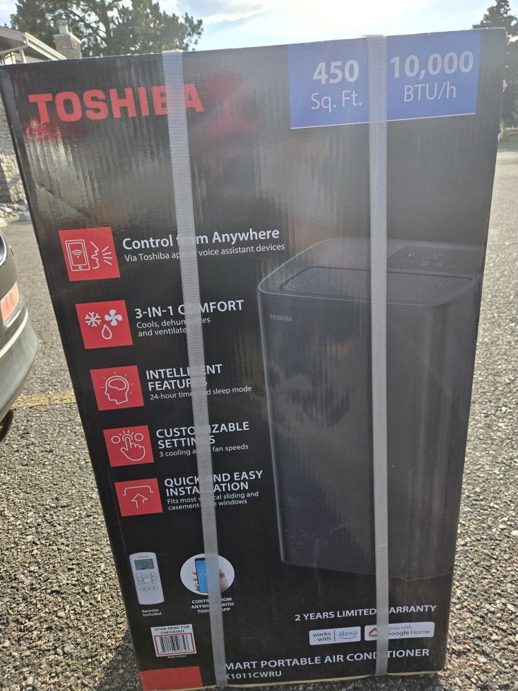 Brand New Toshiba 10,000btu Portable Air Conditioner.