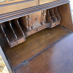MID CENTURY CHINA HUTCH & DESK
