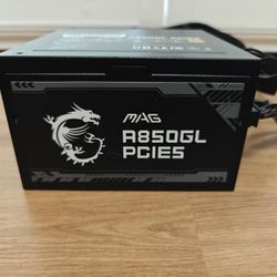 MSI MAG A850GL 850w Power Supply PCIe5  12vhpwr For Gaming Desktop PC Computer Like Corsair Cooler Master Lian Li EVGA