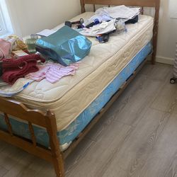 Twin bed with mattress