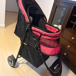 Gen7Pets Raspberry Sorbet Regal Plus Pet Stroller, 38" L X 17" W X 38" H