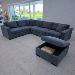 Free Delivery Today! Steam Cleaned . Like new Macy's modular sectional w/ storage ottoman. Everything moves. Couch sofa very nice.