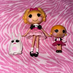 Lalaloopsy Mini Doll Misty Mysterious  & Lil Sister Tricky Mysterious. & Pet