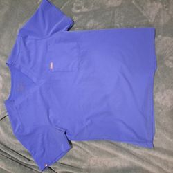 Figs Men's Large Ceil Blue Scrub Top (Color Code #2437)
