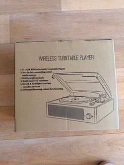 NEW Wireless Turntable / Record Player with Built-In Speakers