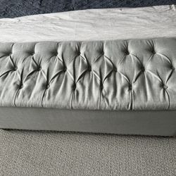 Beige storage Ottoman