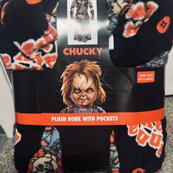 New Chucky Plush Robe With Pockets (One Size) 