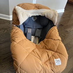 Infant Car seat Cover- 7am Enfant cognac quilted cocoon 