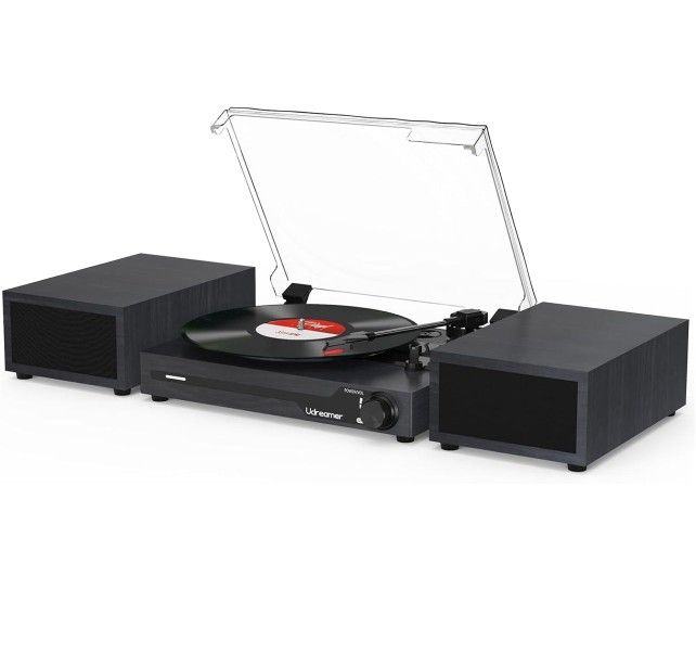 Vinyl Record Player with Speakers