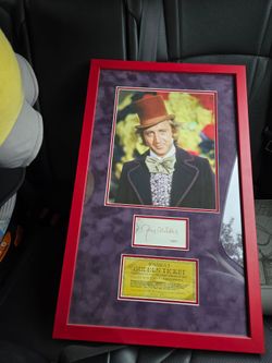 Gene Wilder Willy Wonka Framed Autograph Display