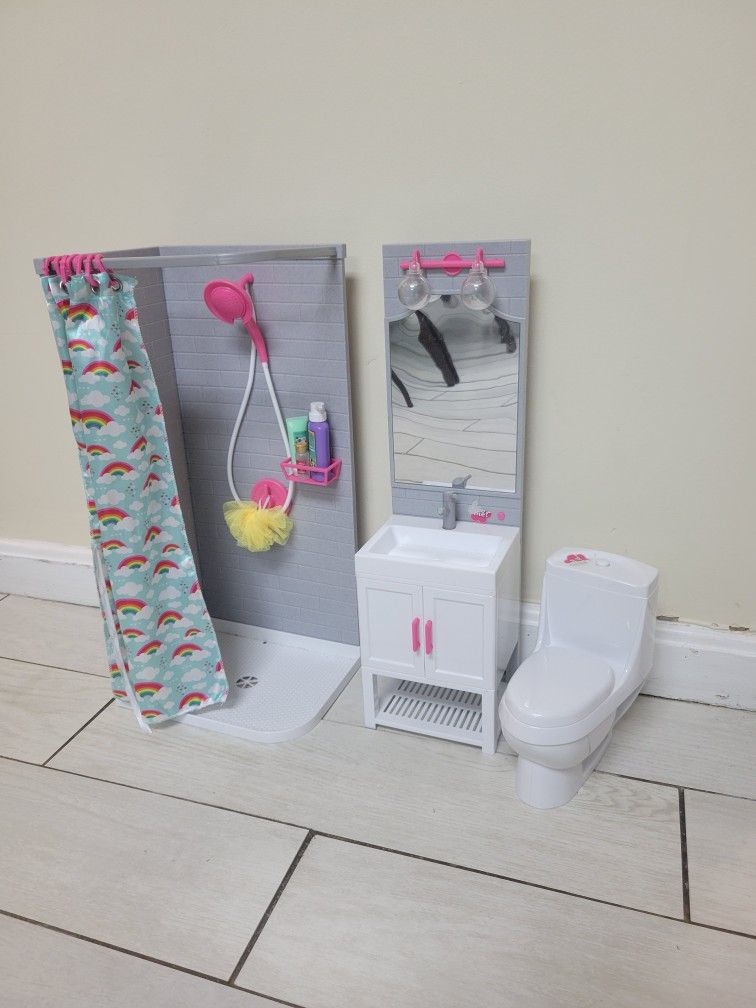 18 Inch Doll Bathroom Set Accessories
