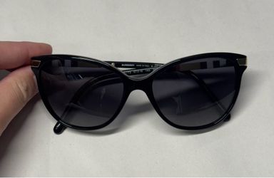 Burberry Women’s B4(contact info removed)/T3 Polarized Black Sunglasses w/ Case