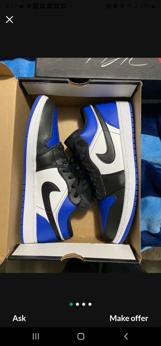 Jordan 1 Low Royal Toe