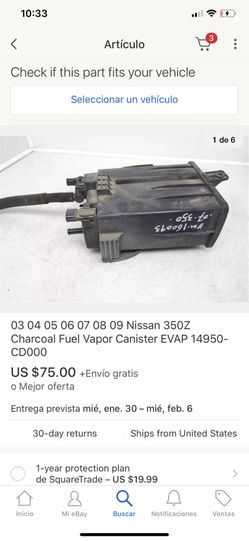 350z fuel vapor canister evap