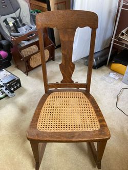 Vintage Caned Rocking Chair