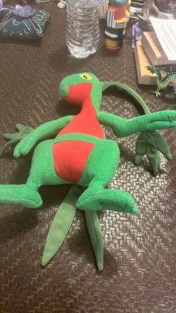 Pokemon Plush GROVYLE Deluxe 10" doll stuffed figure Poke Toy 2004